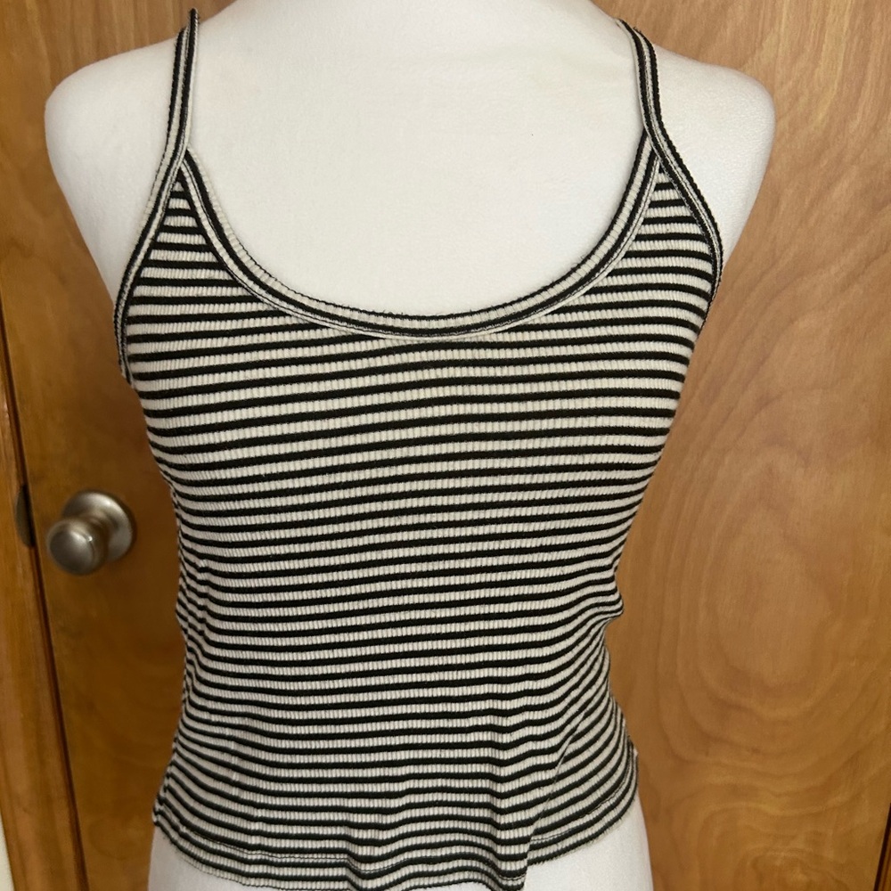 Brandy Melville Black and White Striped Knit